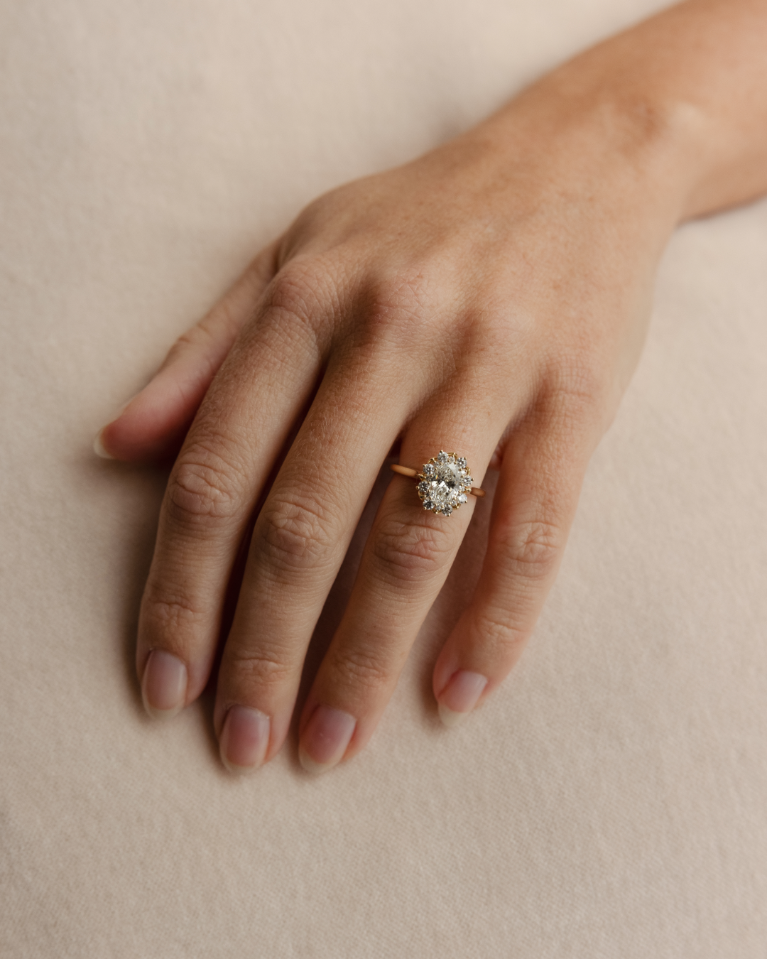 Eirene Halo Ring | Laboratory Grown Diamond & Birthstone