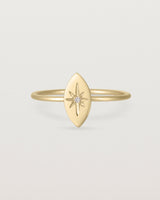 Front view of the Willow Ring | Birthstone | Yellow Gold.