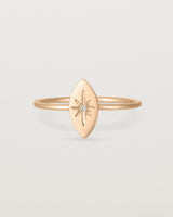 Front view of the Willow Ring | Birthstone | Rose Gold.