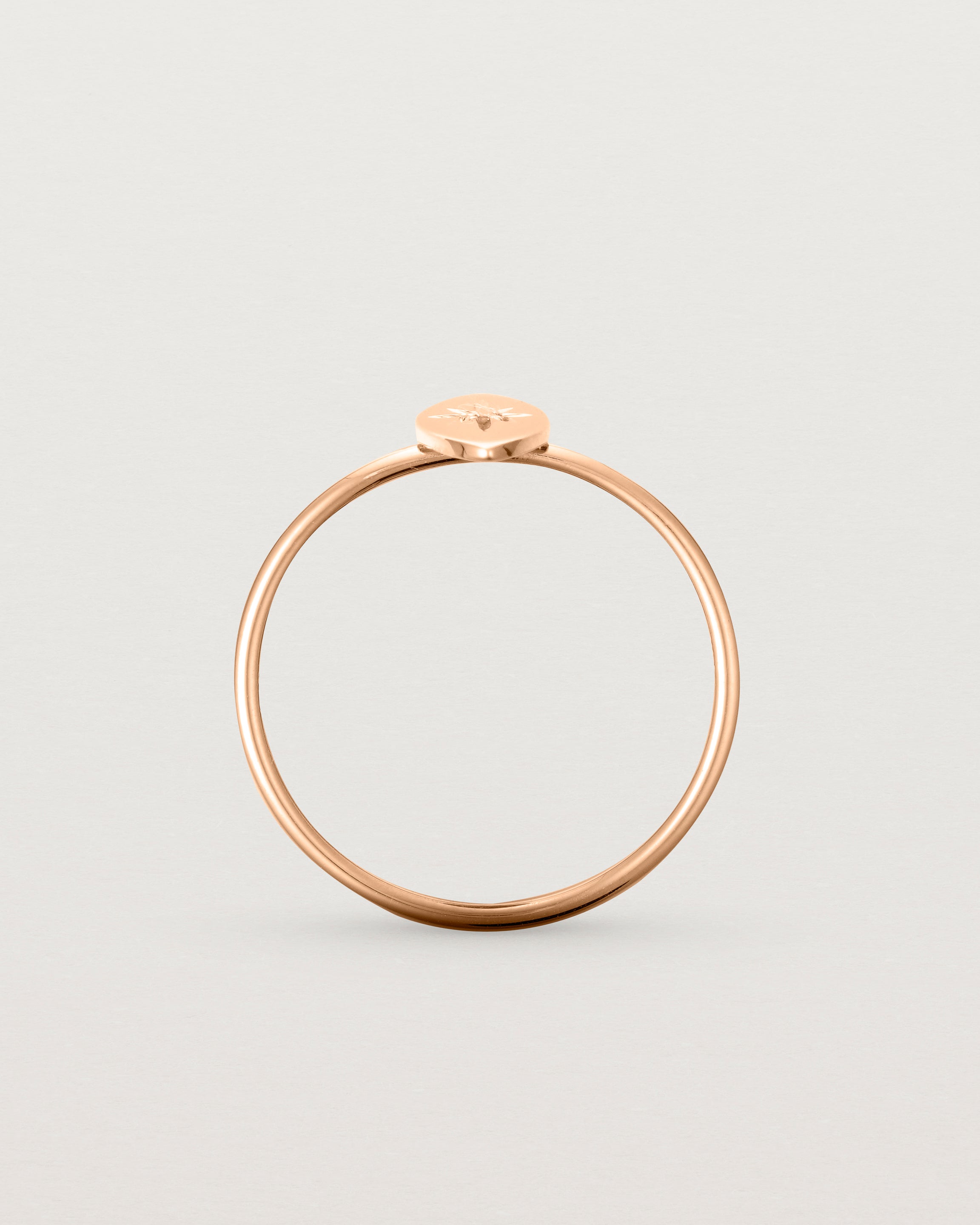 Standing view of the Willow Ring | Birthstone | Rose Gold.