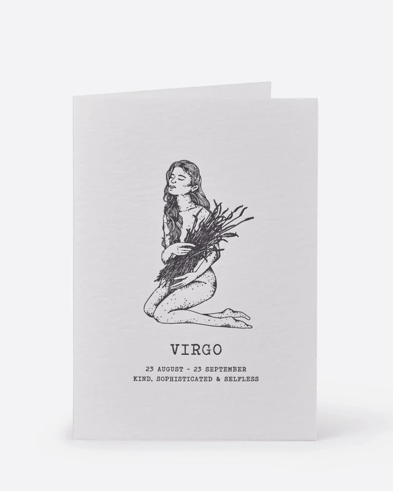 Zodiaque Moon | Virgo Letterpress Greeting Card