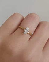 video of marquise diamond ring being worn on hand