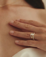 Video of model wearing aurelia ring with diamonds 
