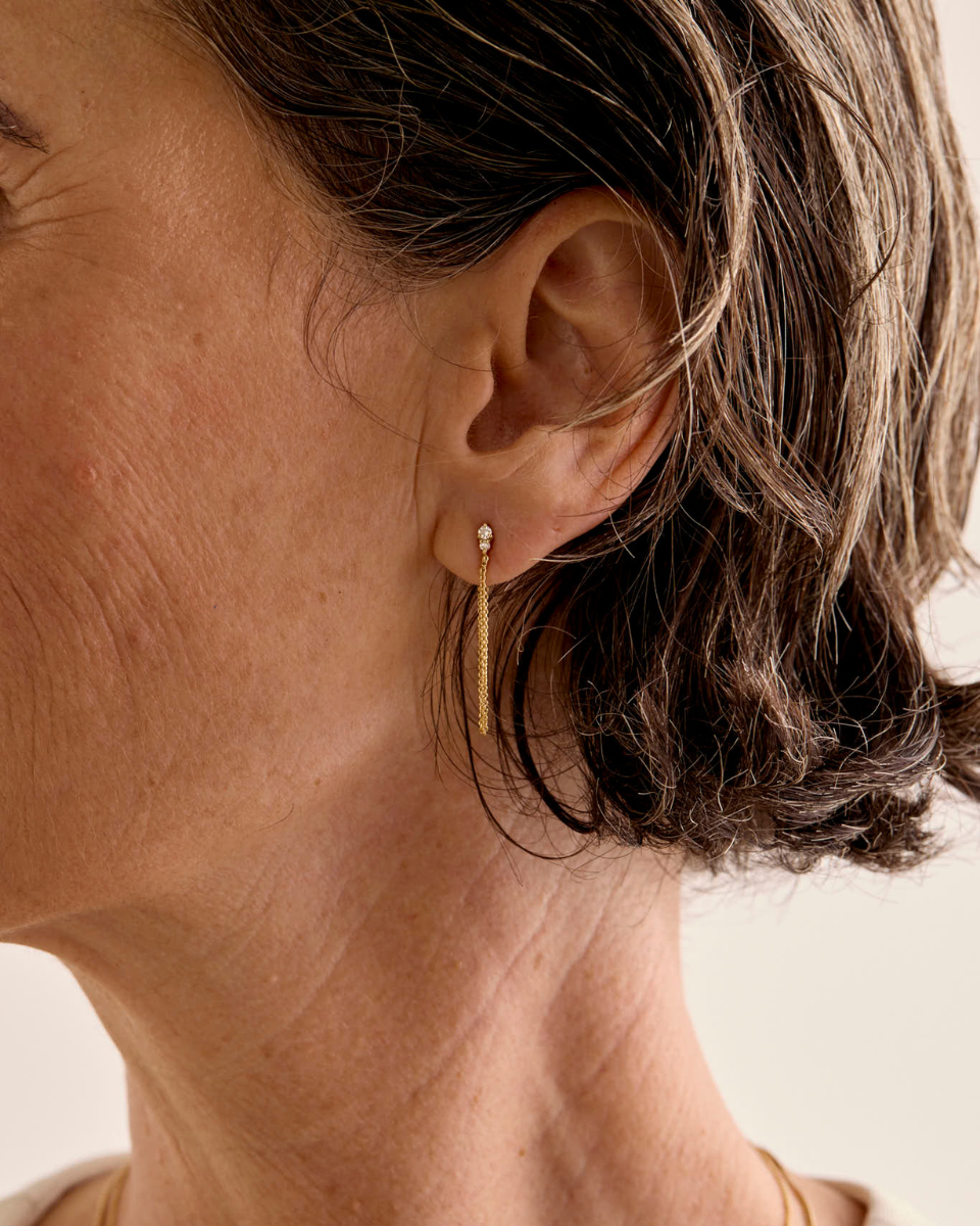 Aiona Loop Studs | Old Cut Diamonds