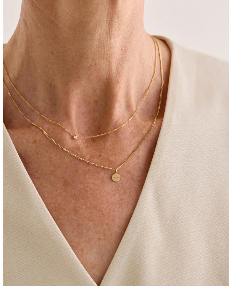 Aiona Slider Necklace | Old Cut Diamond