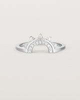 Front view of the Adeline Crown Ring | Fit Ⅱ | White Gold.