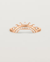 Front view of the Adeline Crown Ring | Fit Ⅲ | Rose Gold.