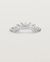 Front view of the Adeline Crown Ring | Fit Ⅳ | White Gold.