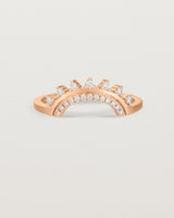 Front view of the Adeline Crown Ring | Fit Ⅳ | Rose Gold.