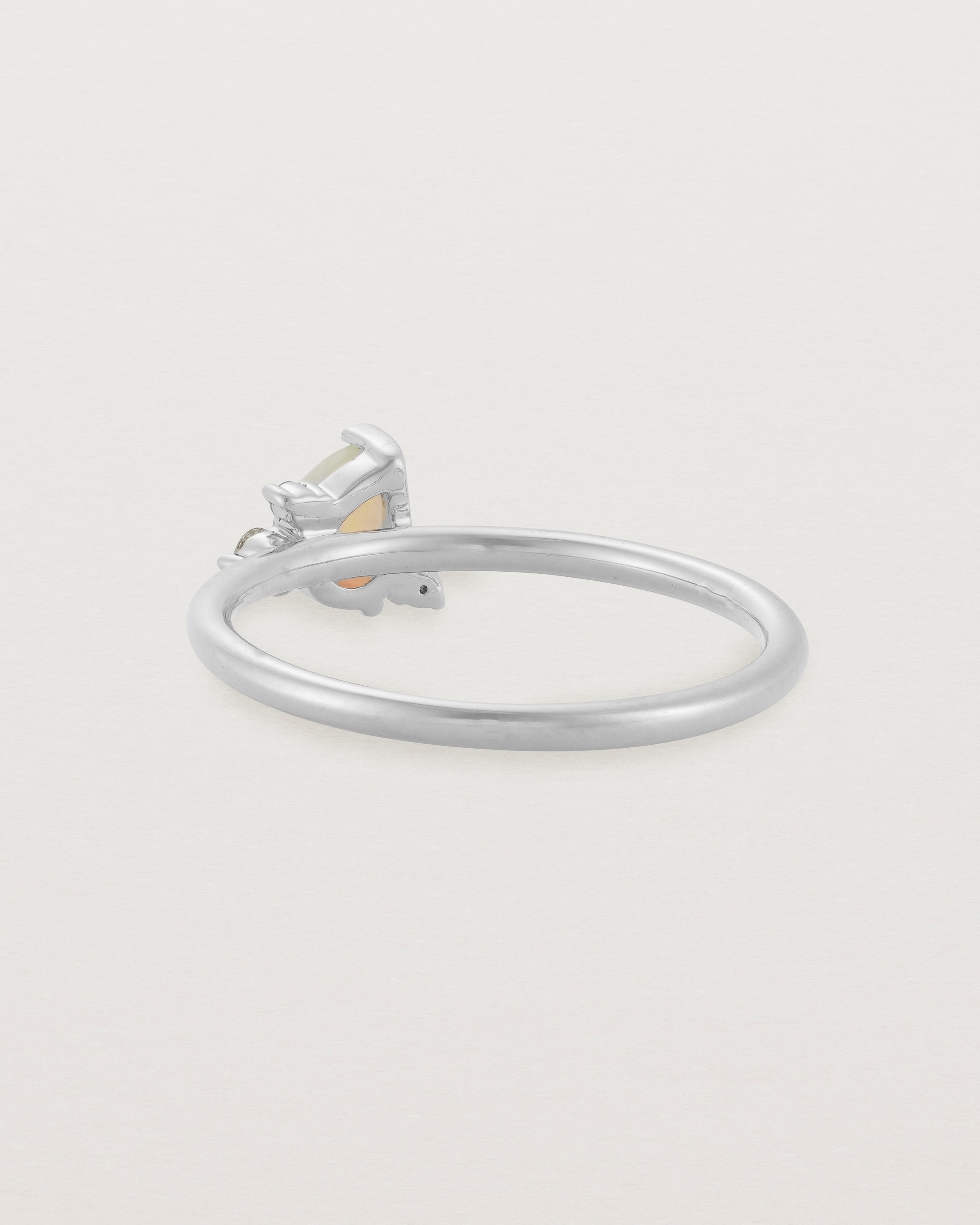 Back view of the Aeni Cluster Ring | Opal | White Gold.