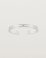 Front view of the Ailing Cuff Bangle in Sterling Silver.