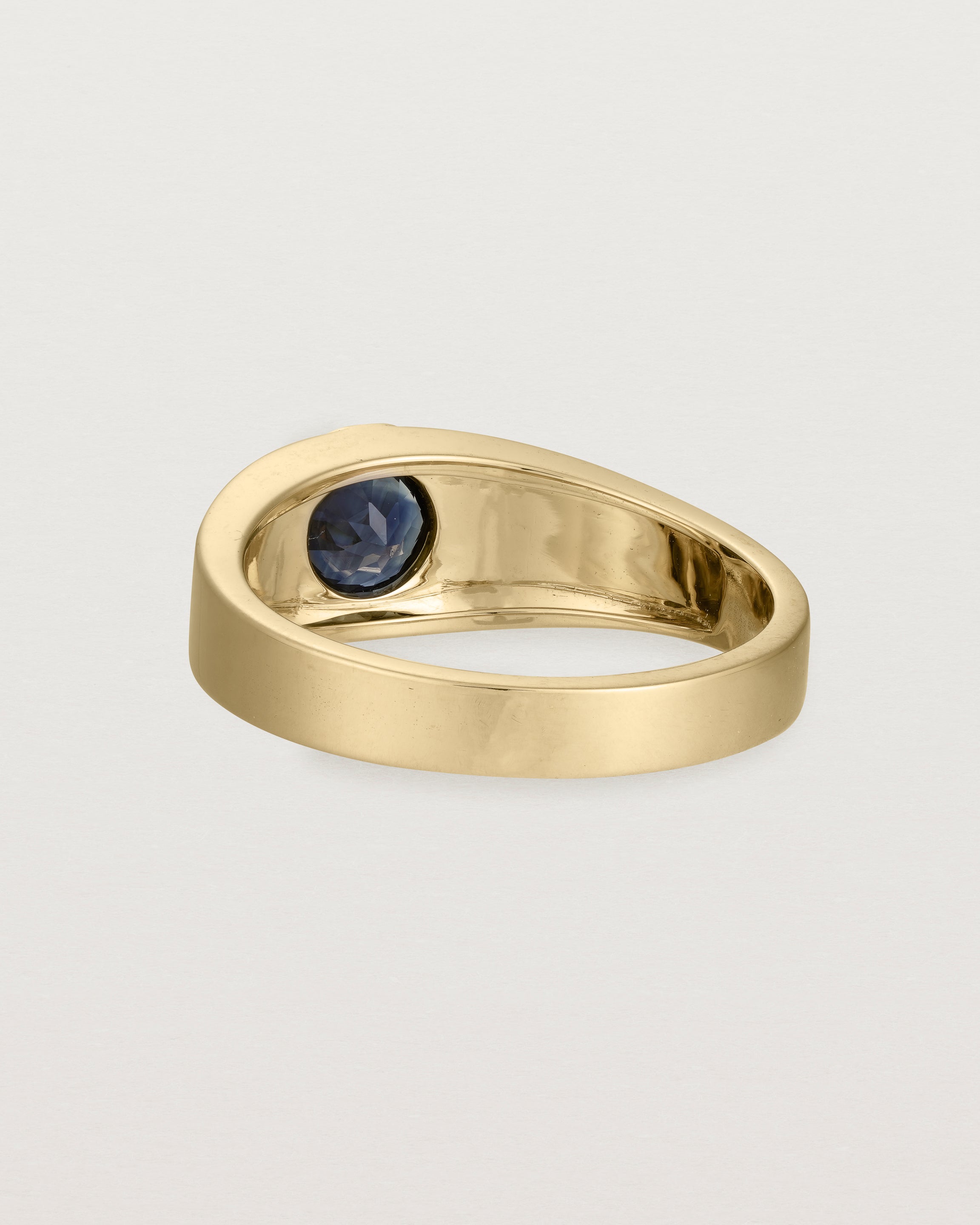 Back view of the Amos Ring | Australian Sapphire in Yellow Gold.