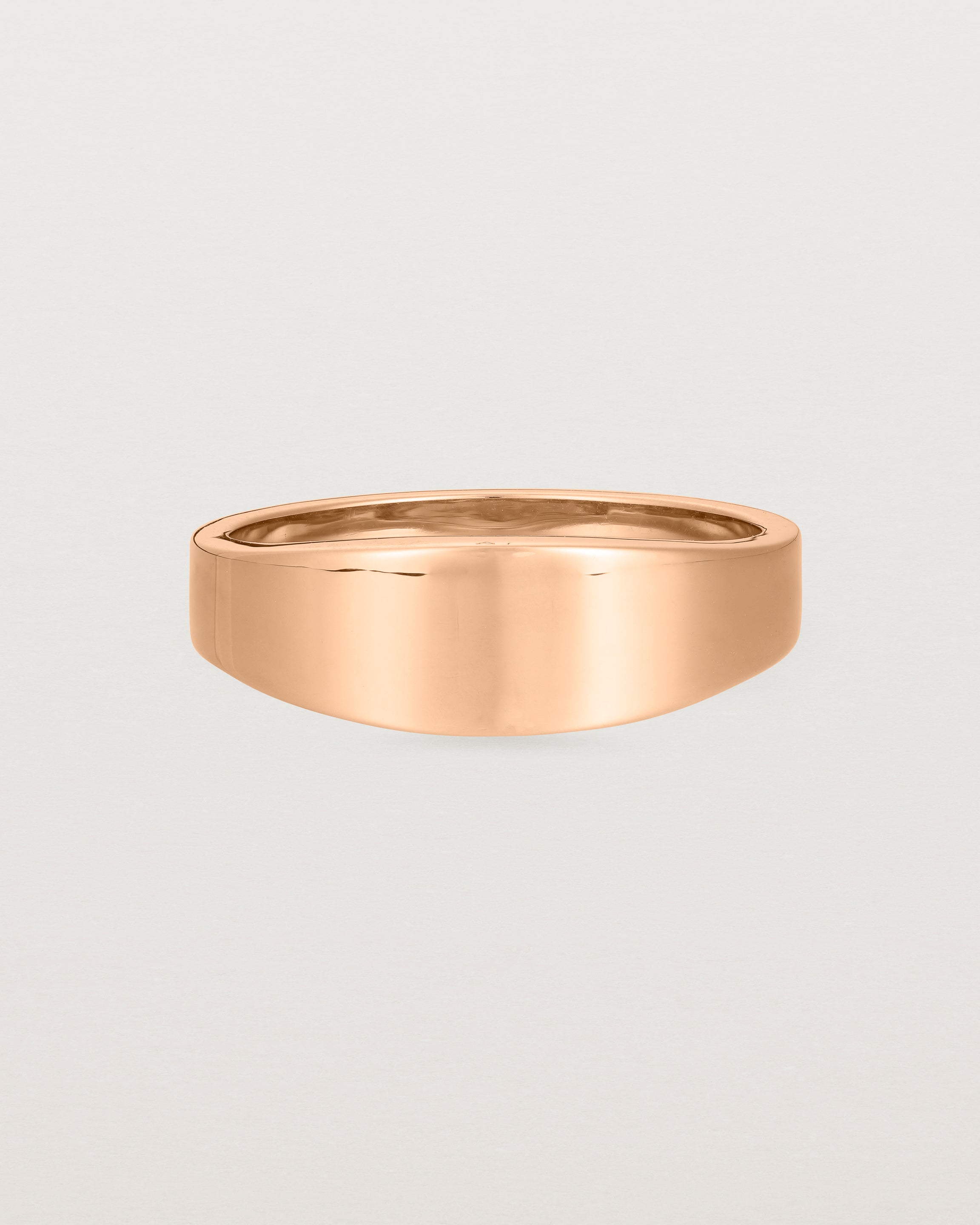 Front view of the Amos Ring in Rose Gold.