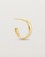 Side view of the Ellipse Hoops | Yellow Gold.