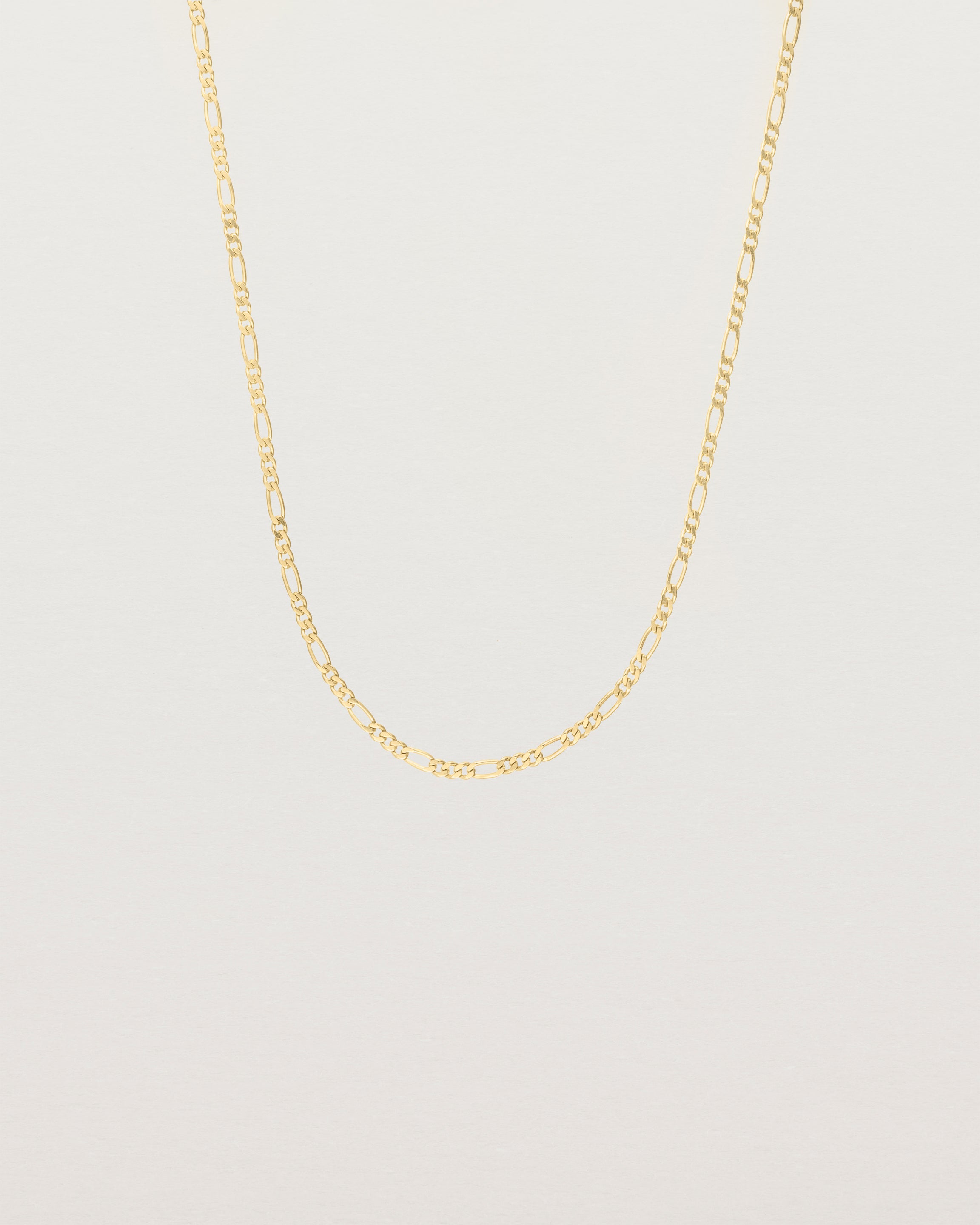 Front view of the Figaro Chain Necklace | Bold in Yellow Gold.