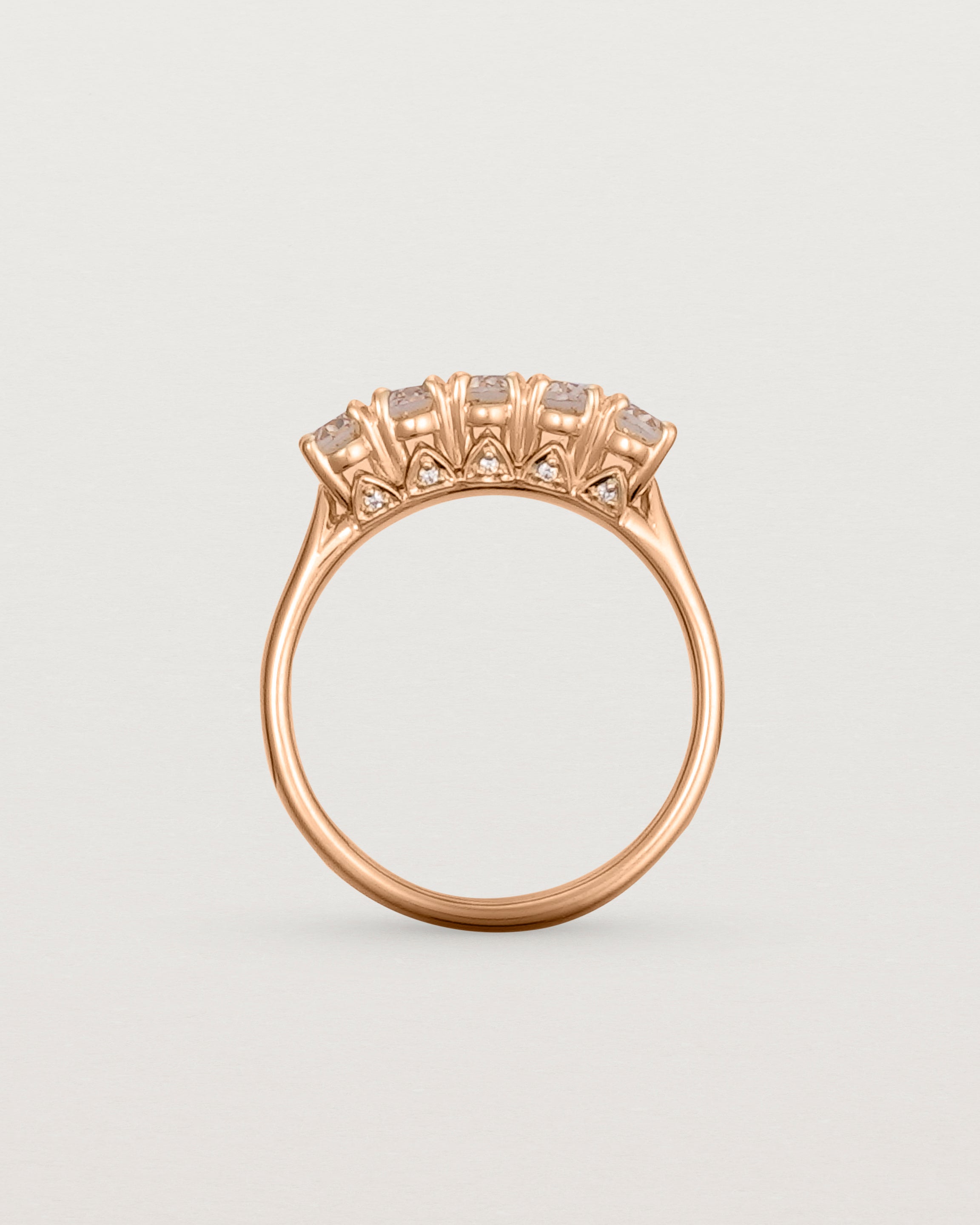 Standing view of the Fiore Wrap Ring | Savannah Sunstone | Rose Gold.