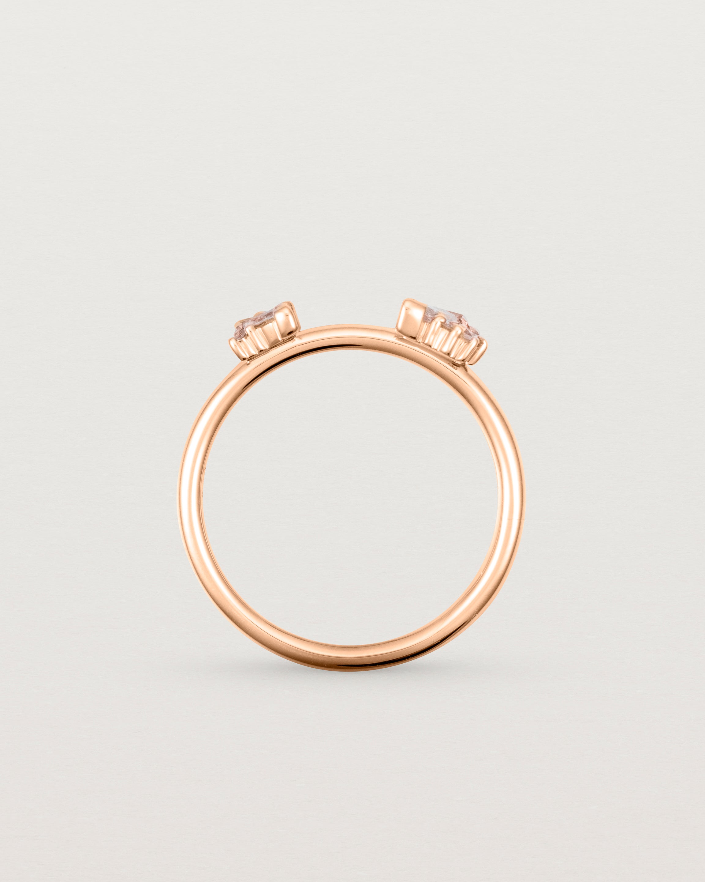 Standing view of the Freya Cluster Ring | Diamonds in Rose Gold.