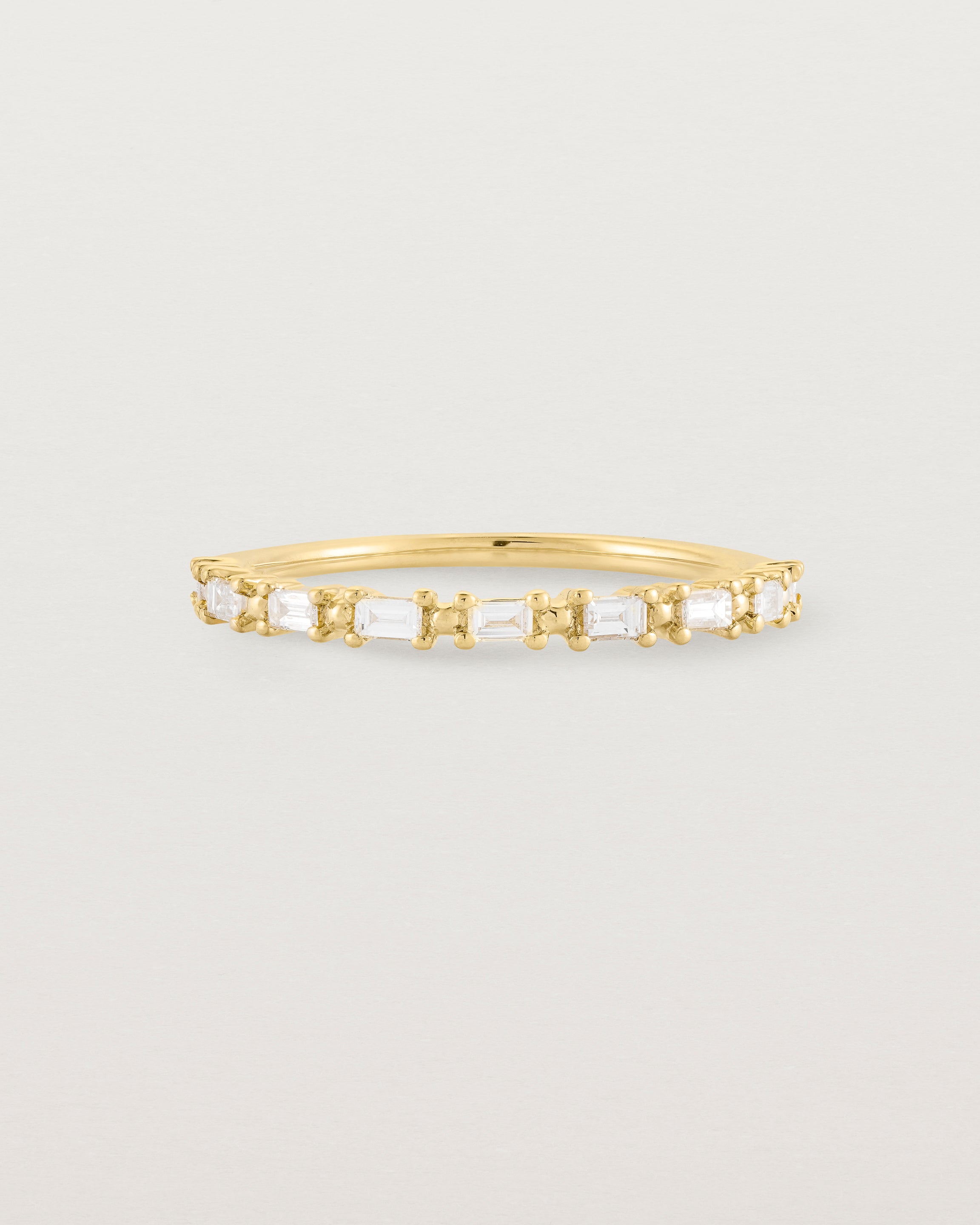 Front view of the Demi Khyati Ring | Diamonds in Yellow Gold.