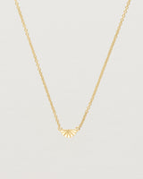 Close up of the Jia Necklace in Yellow Gold.