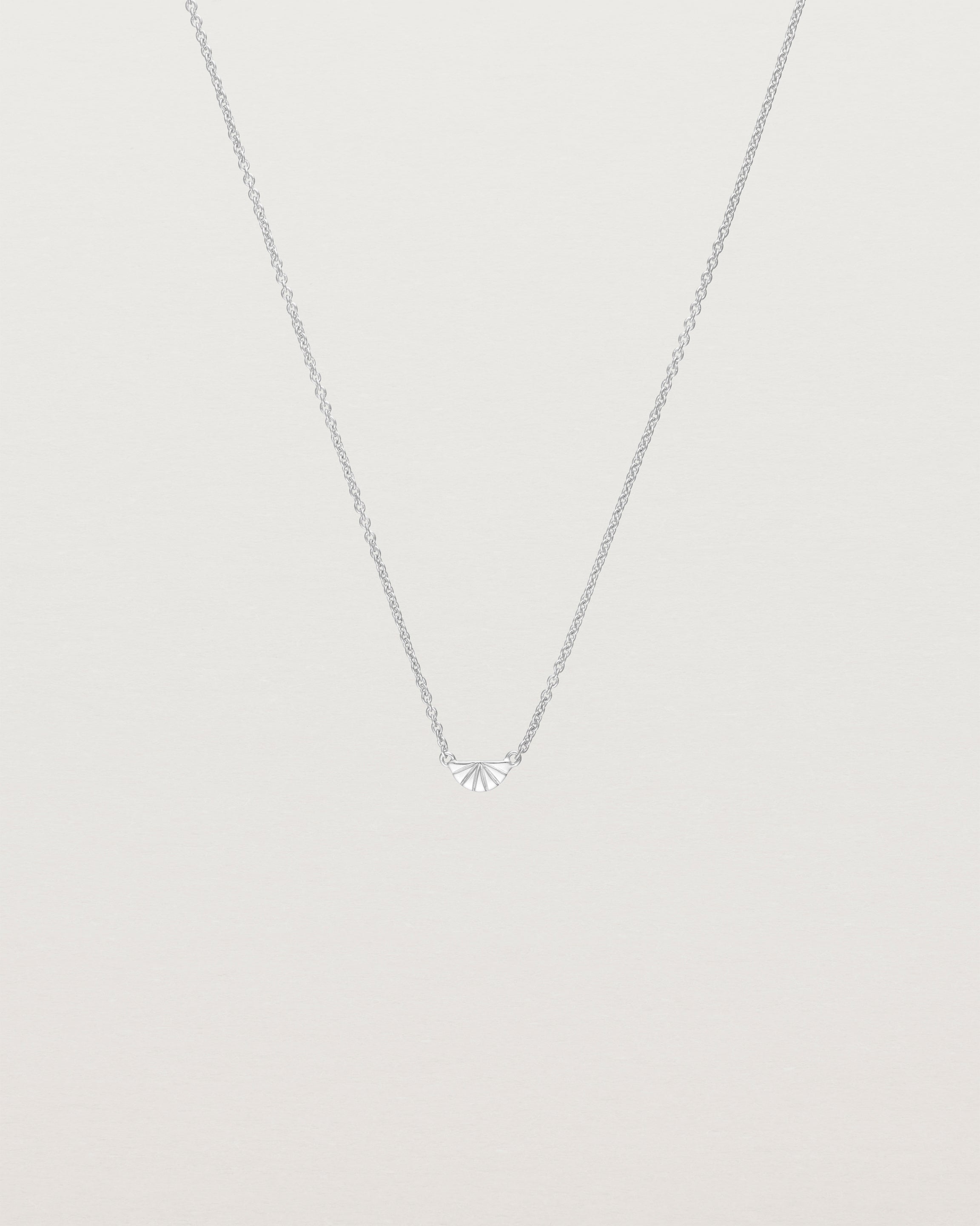 Front view of the Jia Necklace in Sterling Silver.