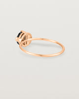 Back view of the Jia Stone Ring | Black Spinel in Rose Gold.