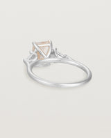 Back view of the Lille Ring | Morganite & Diamonds in White Gold.