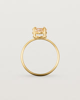 Standing view of the Mai Ring | Savannah Sunstone in Yellow Gold.