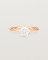 Front view of the Mandala Solitaire Ring | Laboratory Grown Diamonds | Rose Gold. 