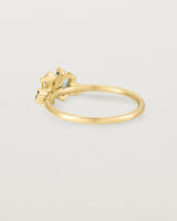 Back view of the Mei Cluster Ring | Coloured Stones in Yellow Gold.