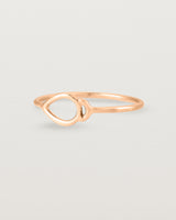 Angled view of the Oana Ring in Rose Gold.
