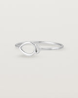 Angled view of the Oana Ring in Sterling Silver.