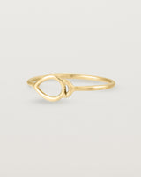 Angled view of the Oana Ring in Yellow Gold.