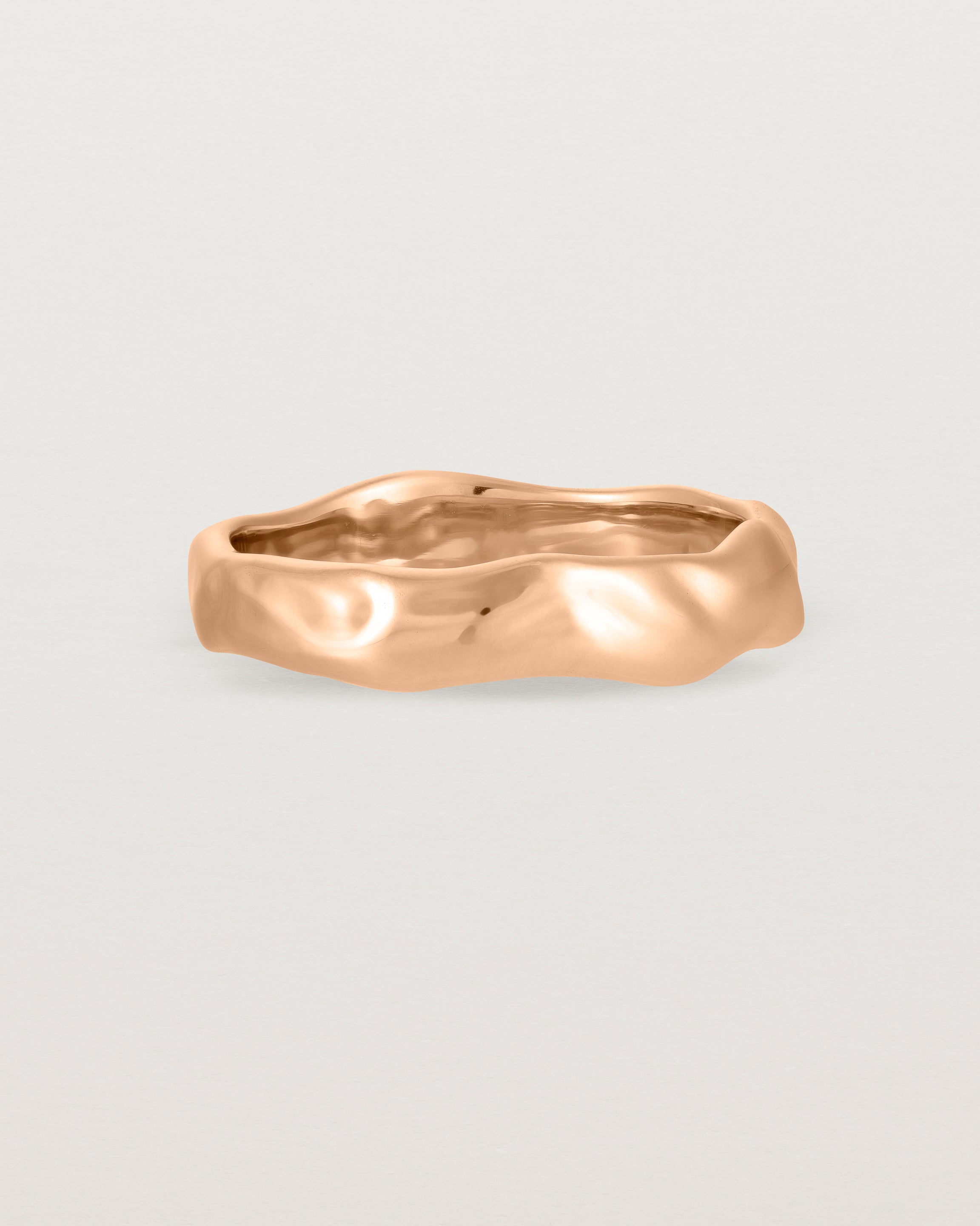 The Organic Wedding Ring | 4mm | Rose Gold.