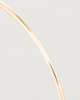 Close up of the detail of the Oval Bangle in Rose Gold.