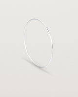 Standing view of the Oval Bangle in Sterling Silver.