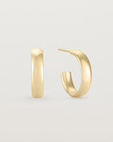 A pair of Petite Ellipse Hoops | Yellow Gold