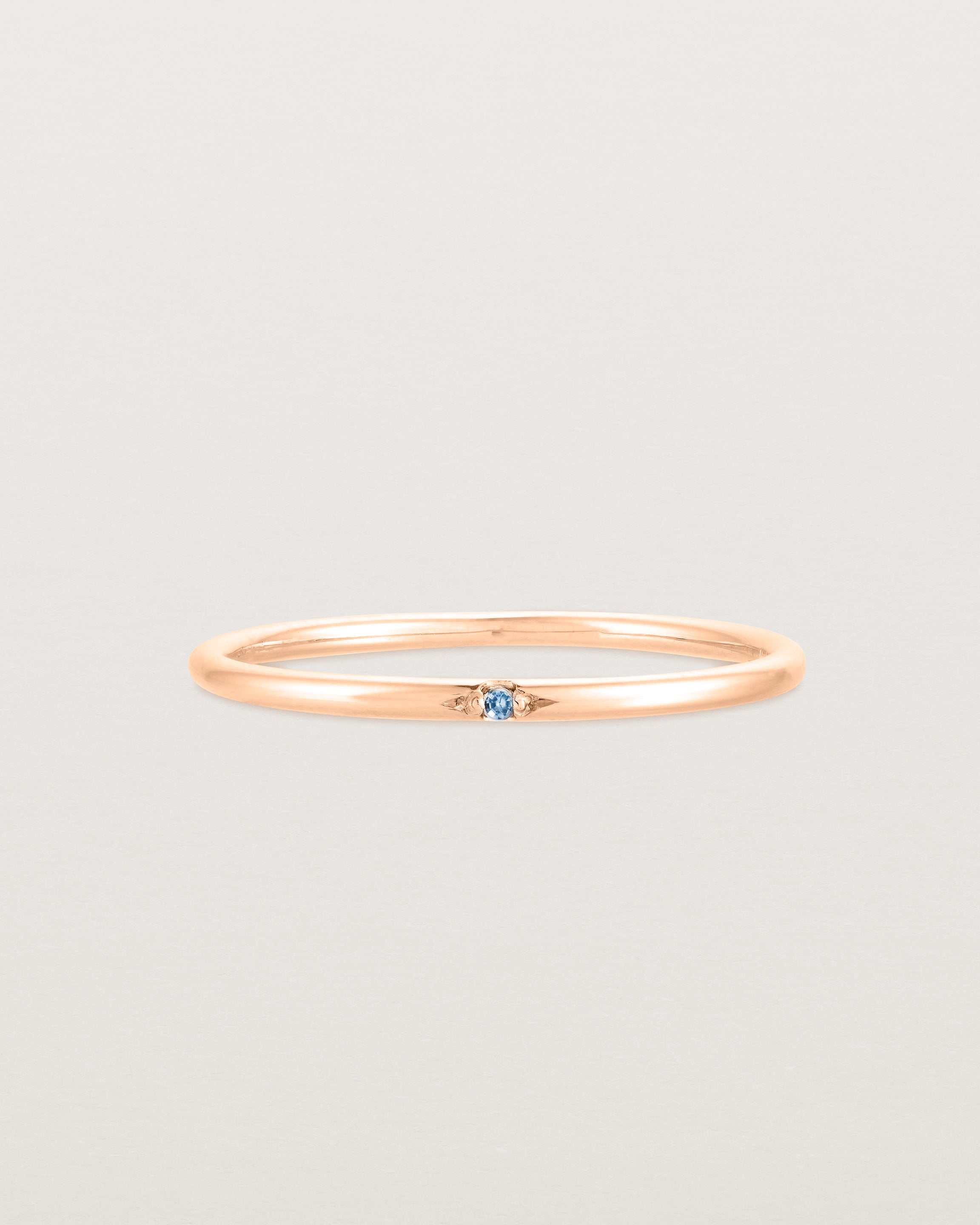 Front view of the Promise Ring | Birthstone in Rose Gold.