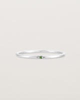 Front view of the Promise Ring | Birthstone in White Gold.