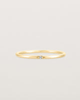 Front view of the Promise Ring | Birthstone in Yellow Gold.