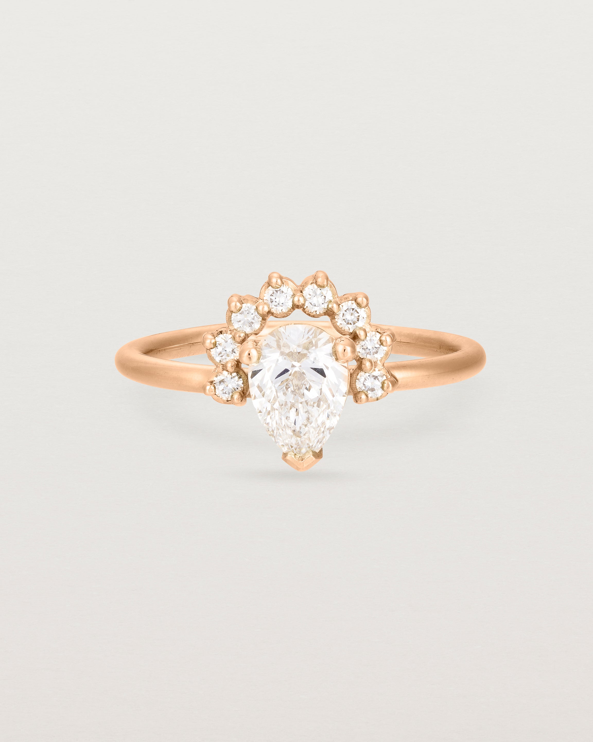 Front view of the Rose Ring | Laboratory Grown Diamonds | Rose Gold.