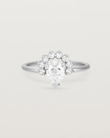 Front view of the Rose Ring | Laboratory Grown Diamonds | White Gold.
