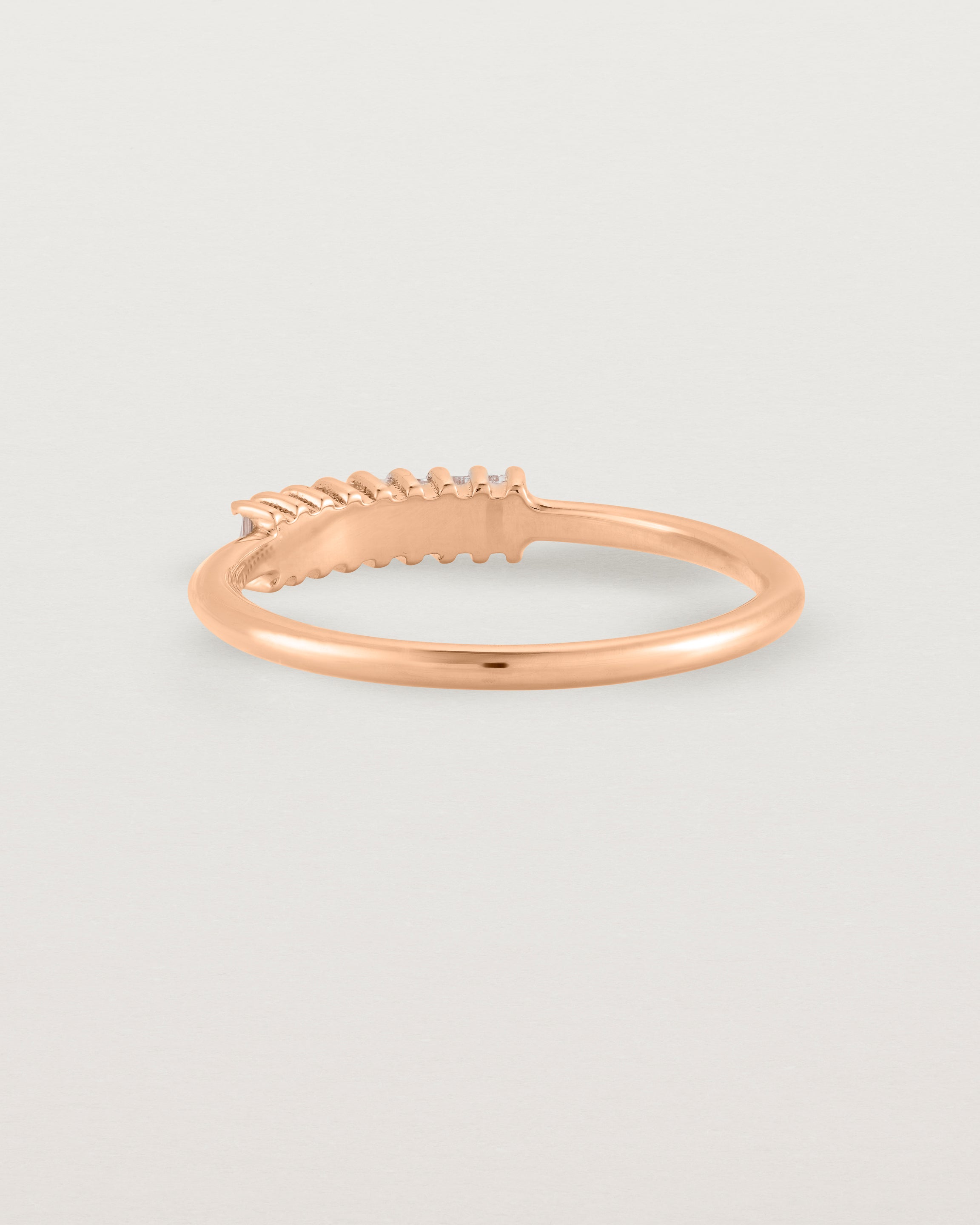 Back view of the Sena Wrap Ring | Diamonds in Rose Gold.
