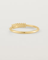 Back view of the Sena Wrap Ring | Diamonds in Yellow Gold.