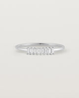 Front view of the Sena Wrap Ring | Diamonds in White Gold.