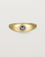 Front view of the Seule Single Ring | Australian Sapphire | Yellow Gold.
