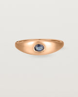 Front view of the Seule Single Ring | Australian Sapphire | Rose Gold.