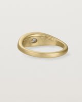 Back view of the Seule Single Ring | Diamond | Yellow Gold.