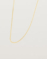Angled view of the Simple Chain Necklace | Yellow Gold