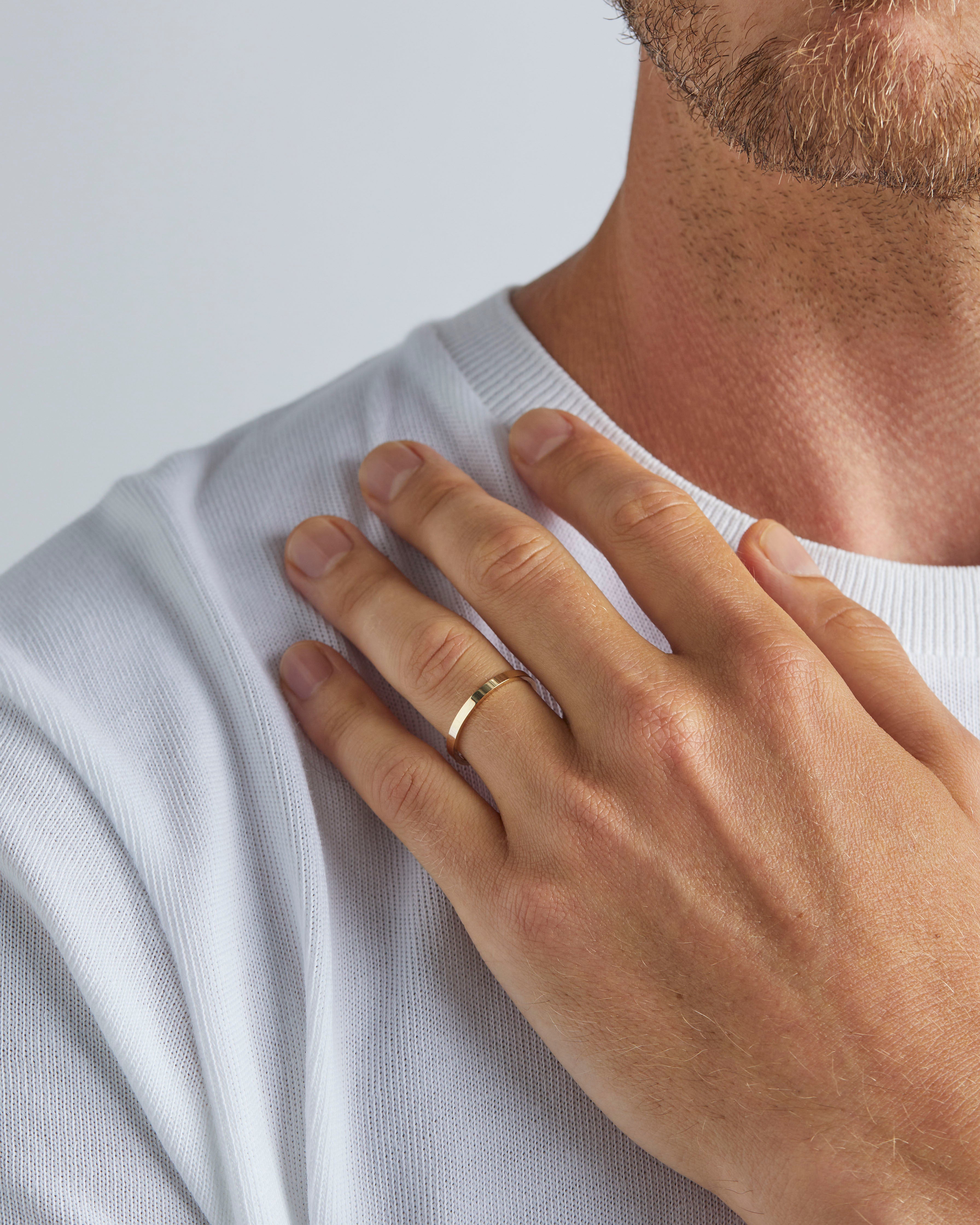 Flat Wedding Ring 2mm White Gold Natalie Marie Jewellery