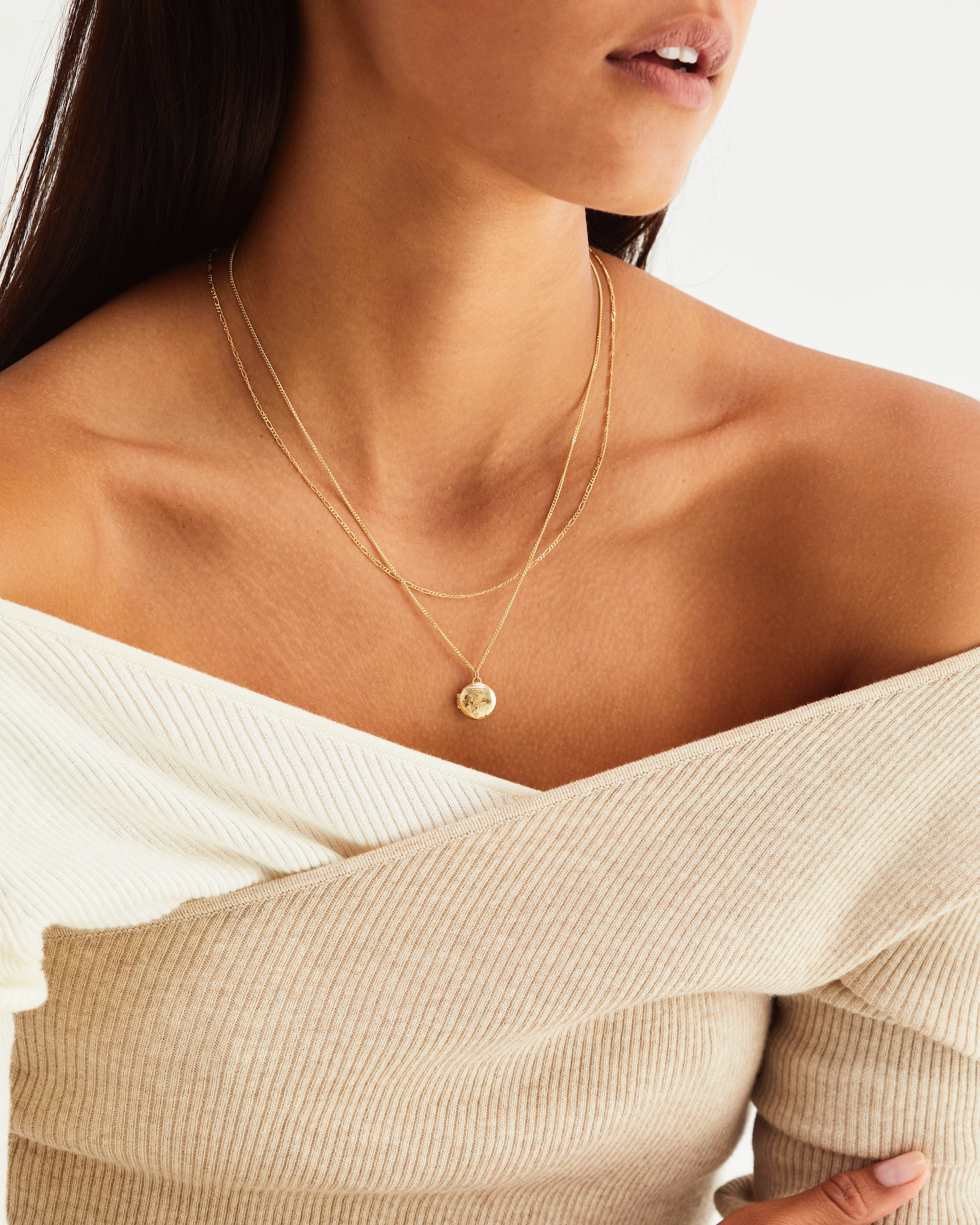 14k rose gold shop figaro chain
